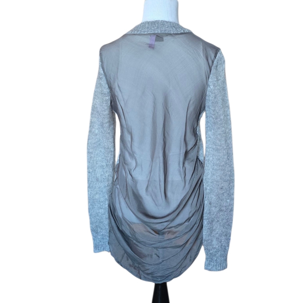 Theory Josetta Picturesque Mohair Merino Wool Silk Grey Crew Sweater Size Small - Picture 5 of 8